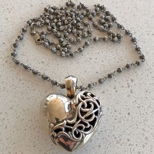 Chrome Hearts Locket And Nickel Beaded Chain
